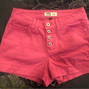 Pink shortie shorts size 3